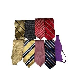 Izod ties lot of 8 and 1 bow tie 100% silk